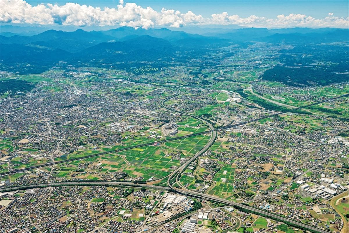 群馬県藤岡市のまちなみ