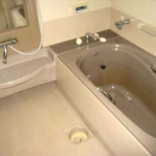 愛媛県宇和島市の古民家物件の浴室。