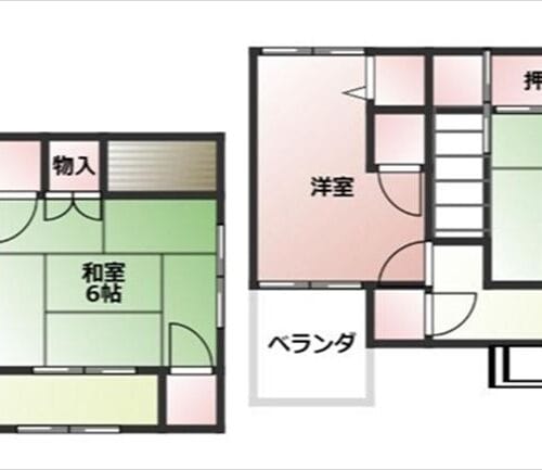 兵庫県洲本市の物件の間取り図