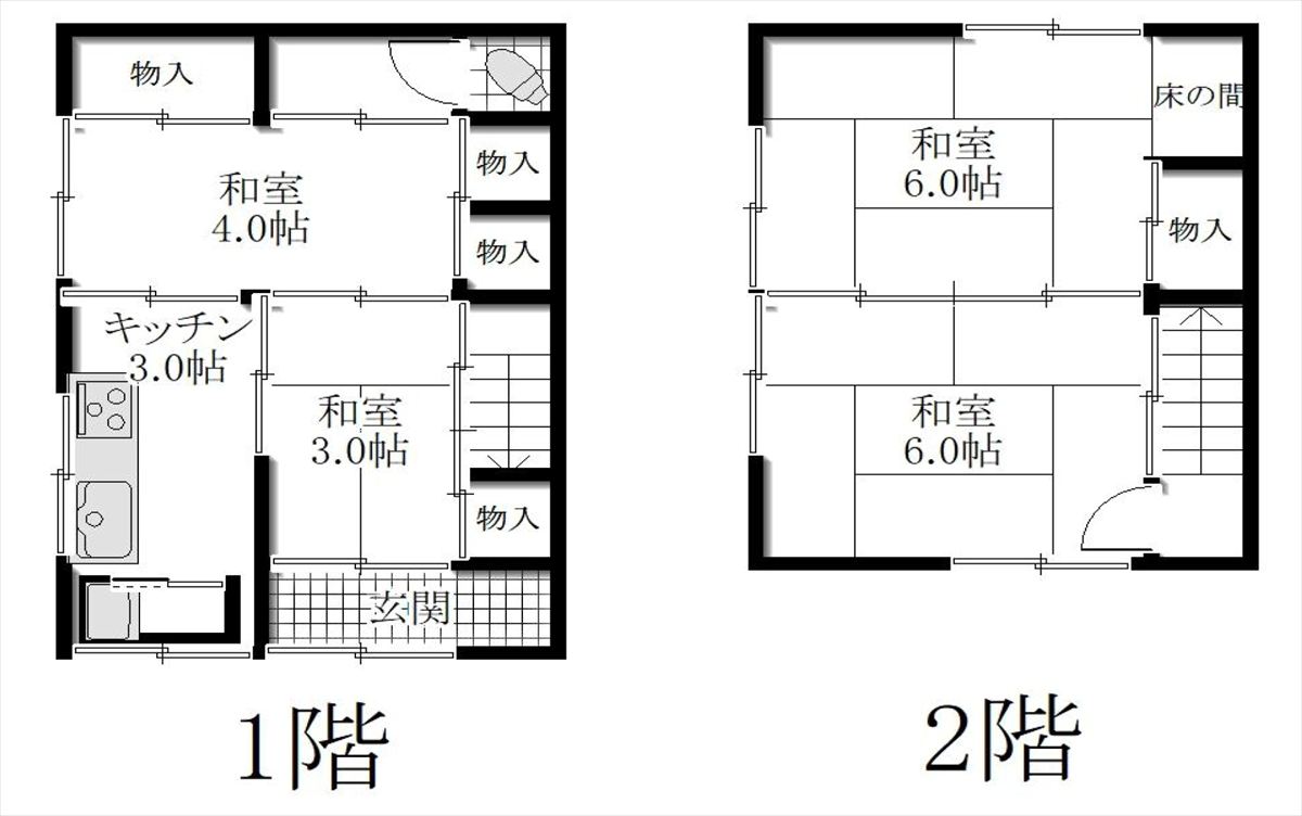 兵庫県洲本市の物件の間取り図