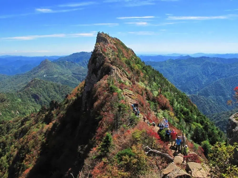 愛媛県西条市。石鎚山は西日本で一番高い山。