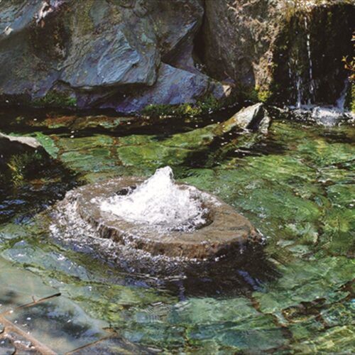 愛媛県西条市の地下水の自噴井「うちぬき」。