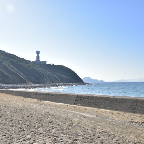 道の駅 伊良湖クリスタルポルトの目の前は海。
