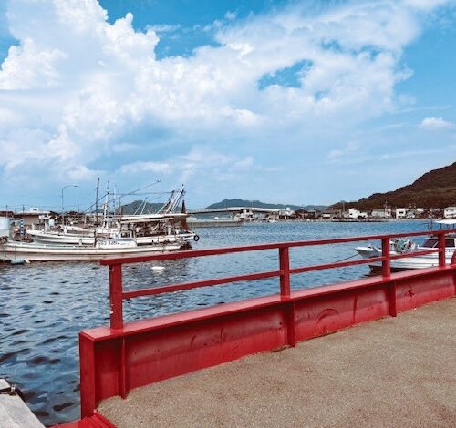 横島は瀬戸内海西部の芸予諸島の一つ。本州とは橋でつながり、漁港からは隣接する田島がすぐ前に見える/広島県福山市