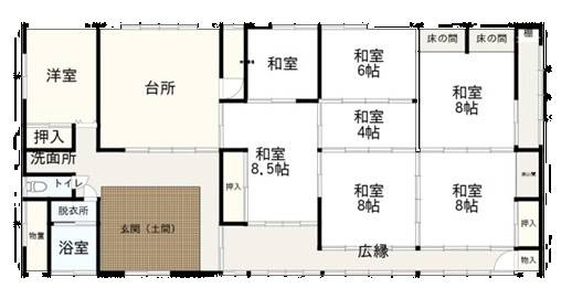 長野県長野市の物件の間取り図
