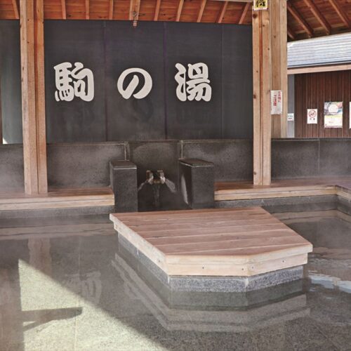 天童温泉の足湯「駒の湯」(山形県天童市)