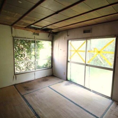 熊本県宇土市の物件の和室。雨漏りあり。