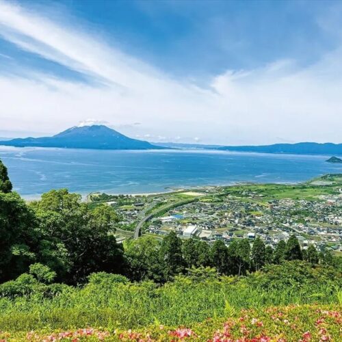 鹿児島県霧島市の風景。