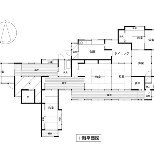 山口県周南市の物件の間取り。