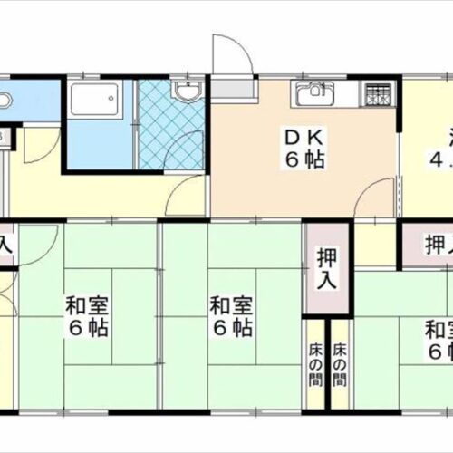 熊本県宇土市の物件の間取り図。