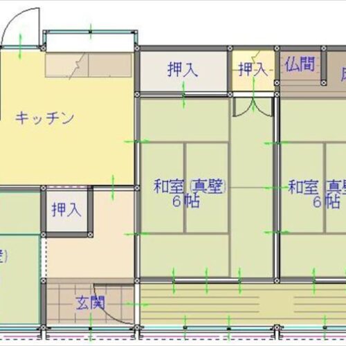 鹿児島県薩摩川内市の物件の間取り図。