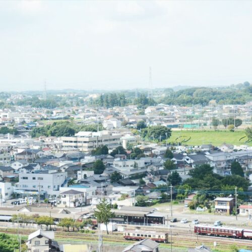 群馬県みどり市の大間々町の風景
