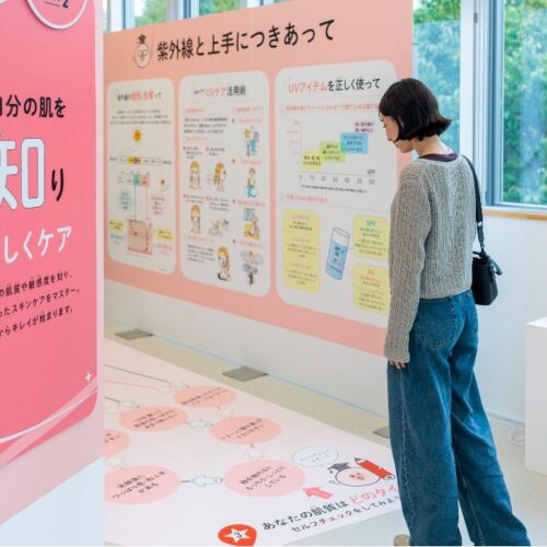 「なるほど!肌とからだチャレンジ展」展示エリア