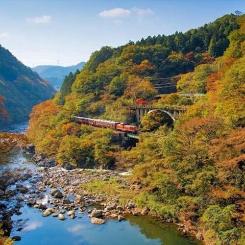 群馬県桐生市のわたらせ溪谷鐡道