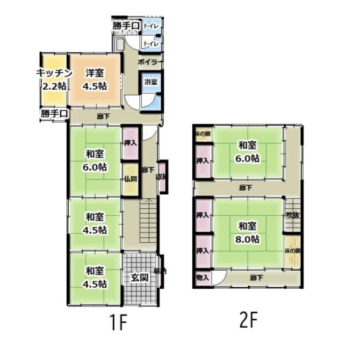 岐阜県飛騨市の物件の間取り図