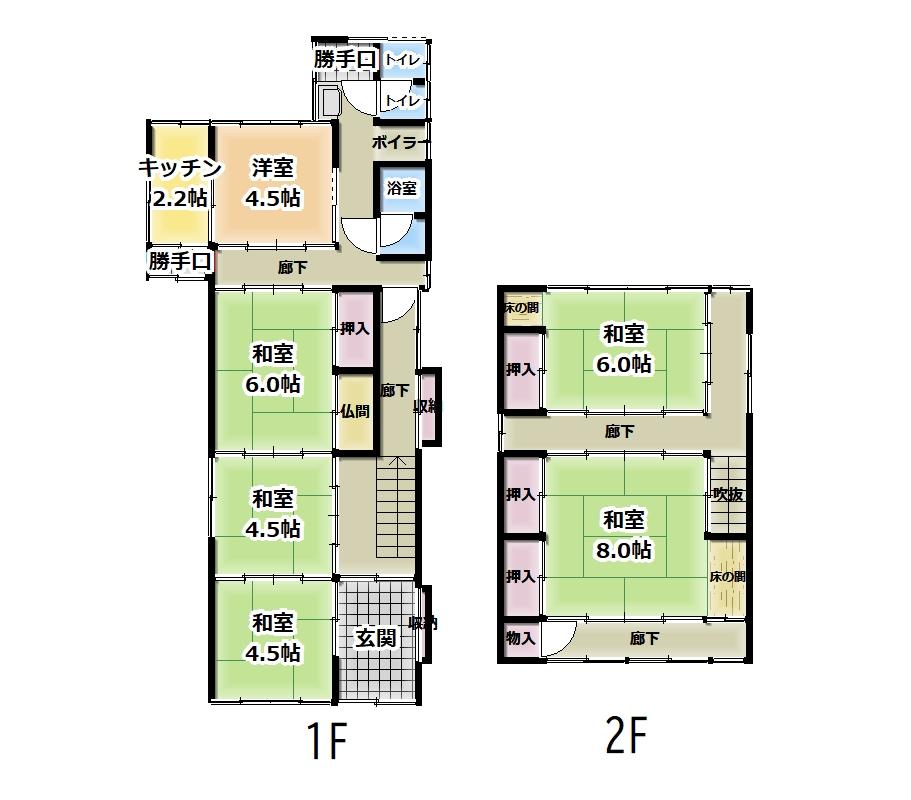 岐阜県飛騨市の物件の間取り図